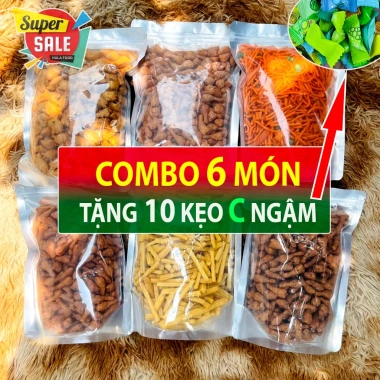 Combo Đùi Gà Quẩy, Khoai Ngó Sen, Tăm Đậu Hà Lan, Cua Hành + 10 Kẹo C - 300k