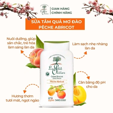 Combo Dưỡng Ẩm Toàn Diện Le Petit Olivier – Kem ủ tóc mượt, Sữa tắm mơ đào, 660.000₫