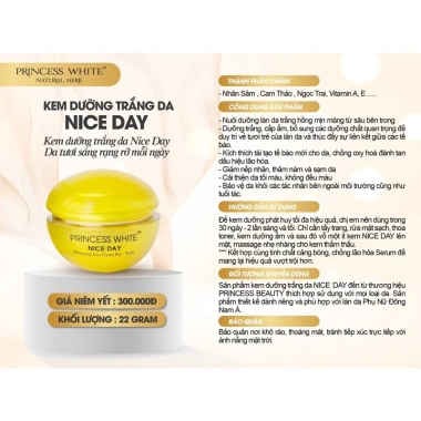 Combo dưỡng da Nice Day Serum + Kem chống nắng Princess White - Giá ưu đãi 945.000₫