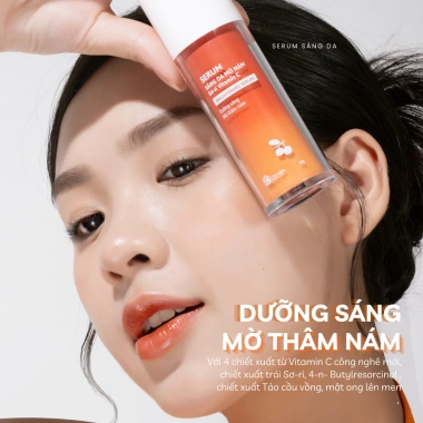 Combo dưỡng sáng da mờ thâm nám, tàn nhang Vitamin C Sơ-ri Cỏ Mềm - 940.000