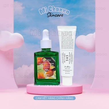 Combo Dưỡng Sáng Mờ Thâm Giảm Mụn Vitamin C 20% Dr.Althea 30ml + Kem 345 Relief 50g - 750k