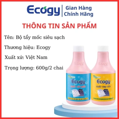 Combo Ecogy siêu sạch 600g 2 chai và 500g Nước giặt Giá 90.000đ tiết kiệm 3