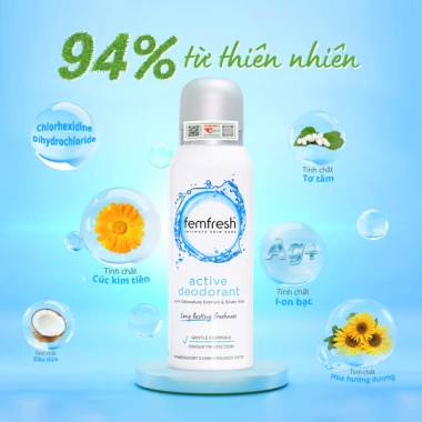 Combo Femfresh Dung Dịch & Xịt Khử Mùi Dịu Nhẹ An Toàn Lành Tính - Chỉ 393.000₫