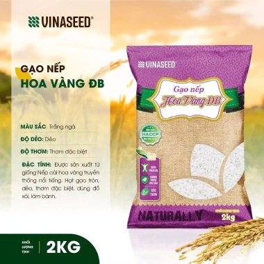 Combo Gạo VJ Pearl Rice 5kg + Nếp Hoa Vàng Đặc Biệt 2kg Vinaseed - Giá 367k 2