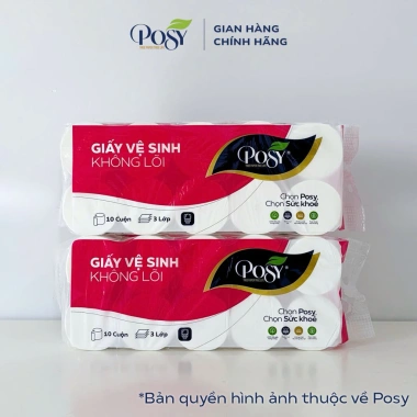 Combo Gia Đình 2 Bịch Giấy Vệ Sinh Posy 10 Cuộn 3 Lớp Mềm Mịn Tiết Kiệm 129k 5 Combo Gia Đình 2 Bịch Giấy Vệ Sinh Posy 10 Cuộn 3 Lớp Mềm Mịn Tiết Kiệm 129k 5