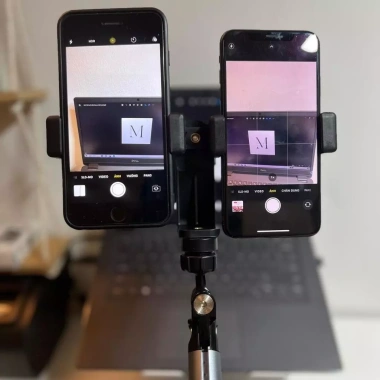 Combo Giá Đỡ Điện Thoại Kẹp Đơn và Đôi cho Tripod Chân Chữ Z - Live 2 Máy, Giá 20.000 VND