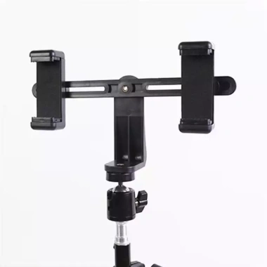 Combo Giá Đỡ Điện Thoại Kẹp Đơn và Đôi cho Tripod Chân Chữ Z - Live 2 Máy, Giá 20.000 VND