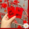 Combo giá sỉ 100 thẻ Set Thẻ Giấy In Chữ Thư Pháp và Thẻ Treo Cây Mai Quất - Trang Trí Tết 2.026 chỉ 95.000 VND 2