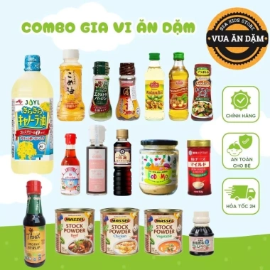 Combo Gia Vị Ăn Dặm Cho Bé - Hương Vị Tự Nhiên, Dinh Dưỡng, Giá Ưu Đãi 30k