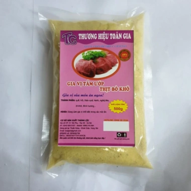 Combo gia vị tẩm ướp thịt bò khô 2 gói bột + muối 500gr - Hương vị thơm ngon 3