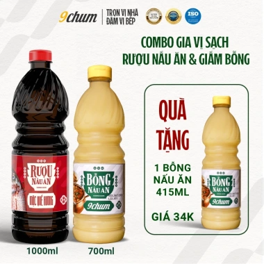 Combo Giấm Bỗng 700ml + Mộc Quế Hương 1.000ml - Tặng Giấm 415ml, Gia vị Thảo Mộc