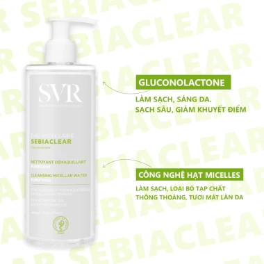 Combo giảm mụn SVR Serum 30ml + NTT Sebiaclear 75ml + GRM 55ml + Túi Pouch xinh xắn – Giá chỉ 702.000₫ 3