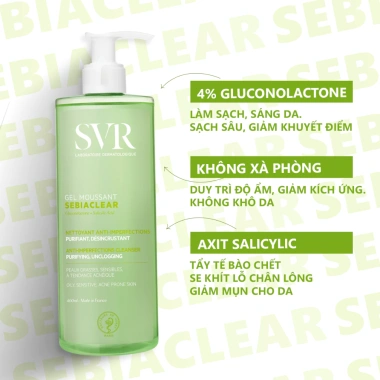 Combo giảm mụn SVR Serum 30ml + NTT Sebiaclear 75ml + GRM 55ml + Túi Pouch xinh xắn – Giá chỉ 702.000₫ 4