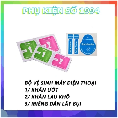 Combo Giấy Lau Khô Ướt & Miếng Lấy Bụi Dán Màn Hình, Vệ sinh Phone & Laptop - 12.000₫ Combo Giấy Lau Khô Ướt & Miếng Lấy Bụi Dán Màn Hình, Vệ sinh Phone & Laptop - 12.000₫