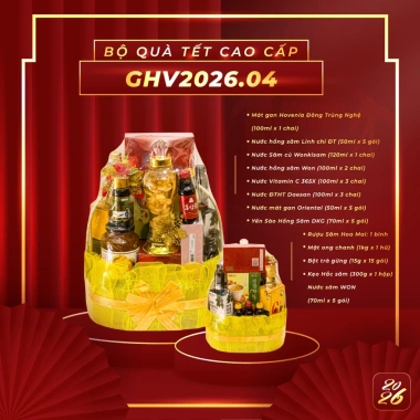 Combo Giỏ Quà Sức Khỏe Ganghan Vina - Quà Biếu Tết Cao Cấp Ưu Đãi 1,580,000 VND 10