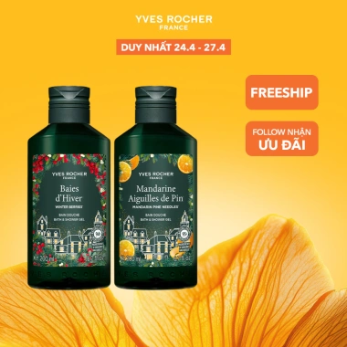 Combo Giới Hạn 2 Sữa Tắm Yves Rocher 200ml Hương Cam Quýt, Lá Thông & Berry - Giá 388.000đ