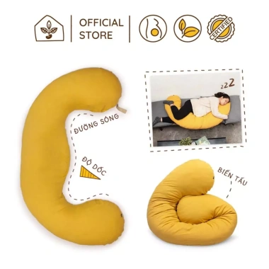 Combo Gối Bầu Đa Năng Chính Hãng Nâng Bụng Đỡ Lưng Mẹ Ngủ Ngon, Bé Bú Sau Sinh 10