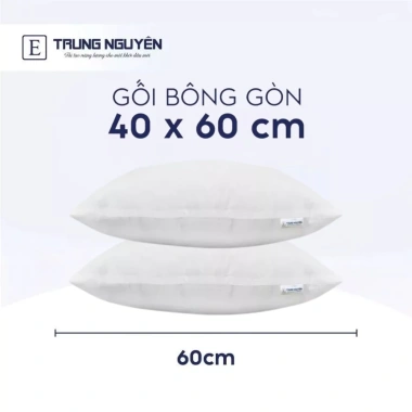 Combo gối bông gòn Trung Nguyên - mềm mại, thoáng mát, nâng đỡ chuẩn, giá chỉ 132.000đ