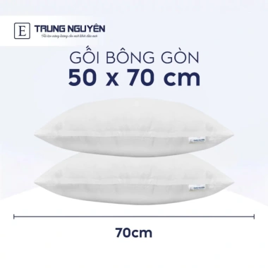 Combo gối bông gòn Trung Nguyên - mềm mại, thoáng mát, nâng đỡ chuẩn, giá chỉ 132.000đ