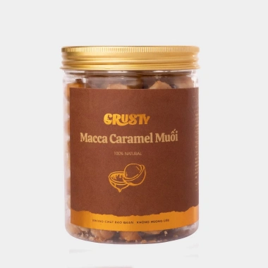 Combo Hạt Điều và Hạt Macca 2 Vị Chocolate và Caramel Muối Crusty 125g Giá Ưu Đãi 190k