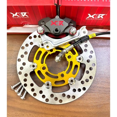 Combo Heo X1R 2 pis, pas CNC, đĩa Hylos 220mm, dây dầu bấm inox, ốc salay - chỉ 1.899.000 VND