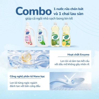 Combo JeeVi 1.000ml Nước Lau Sàn + 750ml Nước Rửa Chén - Nhà Sạch, Bát Sáng Bóng, Giá 58k 7 Combo JeeVi 1.000ml Nước Lau Sàn + 750ml Nước Rửa Chén - Nhà Sạch, Bát Sáng Bóng, Giá 58k 7