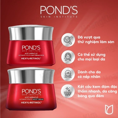 Combo Kem Dưỡng Da Pond's Chống Lão Hóa Ngày Đêm, Sữa Rửa Mặt 90g/45g/45g - Giá tốt 5 Combo Kem Dưỡng Da Pond's Chống Lão Hóa Ngày Đêm, Sữa Rửa Mặt 90g/45g/45g - Giá tốt 5