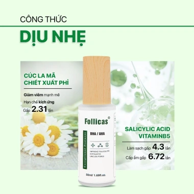 Combo Kem & Xịt Follicas – Nang lông, viêm lỗ chân lông, mụn lưng & ngực, 314k 4