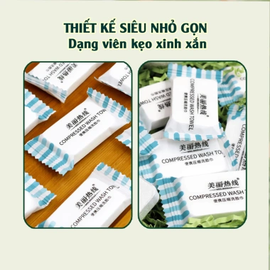 Combo Khăn Giấy Nén Du Lịch Mini + Khăn Vải Không Dệt Nở 2 Giây Giá Đãi 45.876₫