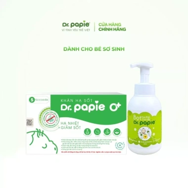 Combo Khăn hạ sốt Dr.Papie 0+ 30 gói + Bọt rửa bình cao cấp 400ml cho bé sơ sinh - Giá ưu đãi 268.000đ 2 Combo Khăn hạ sốt Dr.Papie 0+ 30 gói + Bọt rửa bình cao cấp 400ml cho bé sơ sinh - Giá ưu đãi 268.000đ 2