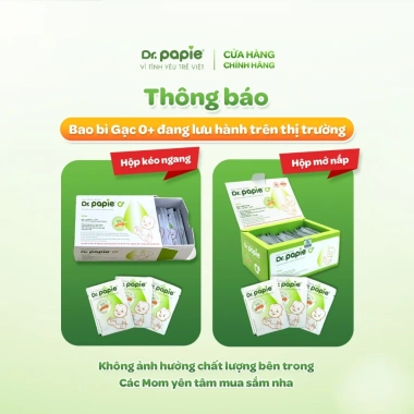 Combo Khăn Hăm Dr.Papie 80 tờ + Gạc 0+ 30 gói cho bé sơ sinh - Giá chỉ 184.000 VND 2