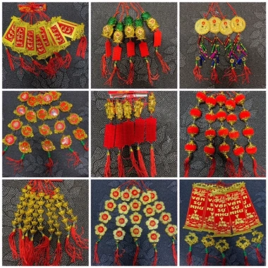 Combo khánh liễn 10-20 cành trang trí Tết cho cây mai, đào, quất - Giá chỉ 45.000₫ (giá gốc 57.150)