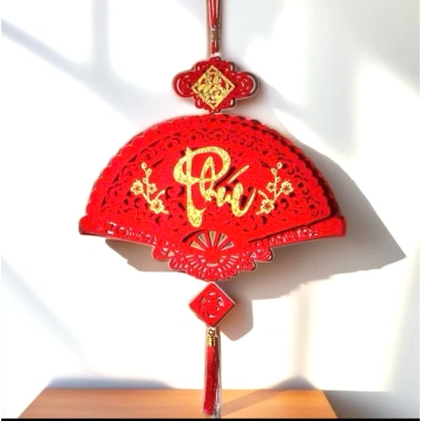 Combo Khánh Quạt Nhung Chữ Tết Phúc Lộc Thọ Đỏ May Mắn - BigLove Giá 29.000 3