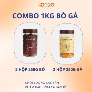Combo khô gà & khô bò sợi 100g - Giảm giá chỉ 191.000đ, thơm ngon, tiện lợi