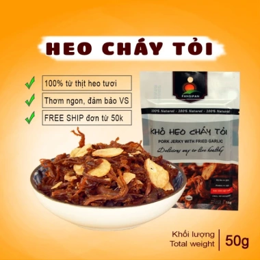 Combo Khô Heo Cháy Tỏi 50g Fansipan - ATTP Đảm Bảo, Giá 12.900đ - Ăn Là Mê 3
