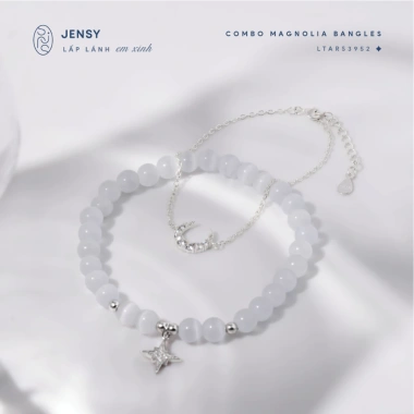 Combo Lắc Tay Trăng Sao Đá Opal Bạc 925 Cao Cấp JENSY Magnolia - Vòng Tay Nữ Ưu Đãi 746k 6 Combo Lắc Tay Trăng Sao Đá Opal Bạc 925 Cao Cấp JENSY Magnolia - Vòng Tay Nữ Ưu Đãi 746k 6