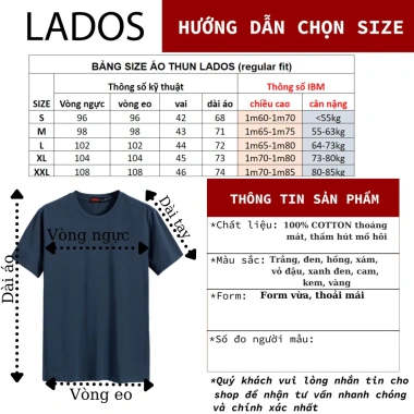 Combo Lados 7.101 áo khoác jean cao cấp + áo thun 9.021 trắng 100% cotton - Giá 472.000 VND