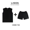 Combo LADOS-7.158 áo thun tanktop 3 lỗ + short đùi dù nam - Thể thao, chạy bộ, gym - 199.000₫