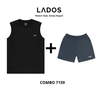 Combo LADOS-7.159 áo thun tanktop 3 lỗ + đùi dù nam tập gym chạy bộ giá 171.000đ