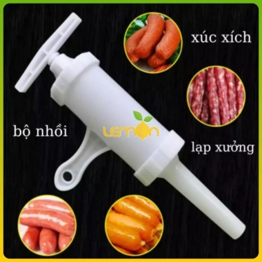Combo làm lạp xưởng chuyên nghiệp: Dụng cụ nhồi thịt, vỏ collagen 25mm, mai quế lộ 200ml - Giá chỉ 149.000₫