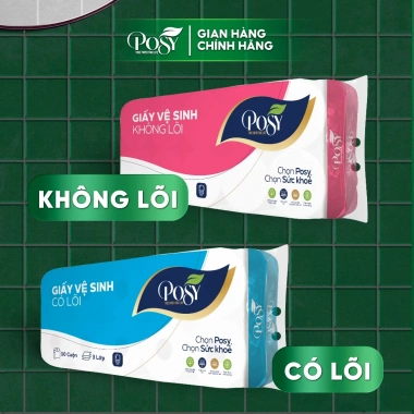 Combo Live Kol 3 Bịch Giấy Vệ Sinh Posy 10 Cuộn 3 Lớp Lõi/Không Lõi - 260k 4