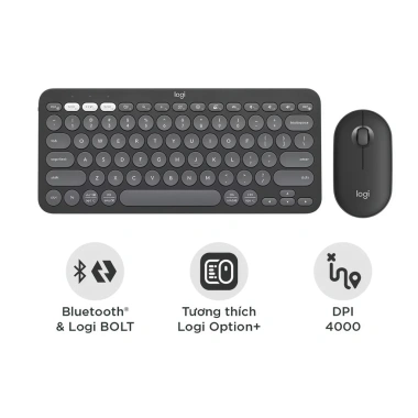 Combo Logitech K380s + M350s Bluetooth - Bàn phím yên tĩnh, chuột di động, Easy‑Switch, giảm giá 444k 7