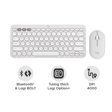 Combo Logitech K380s + M350s Bluetooth - Bàn phím yên tĩnh, chuột di động, Easy‑Switch, giảm giá 444k 10