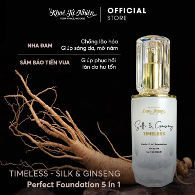 Combo Lưu Giữ Thanh Xuân Timeless Silk & Ginseng Dear Nature – Kem Dưỡng, Serum Ngừa Nám, Kem Nền giảm 22%