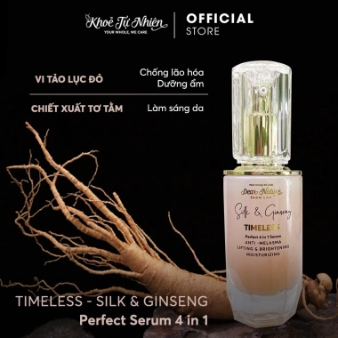 Combo Lưu Giữ Thanh Xuân Timeless Silk & Ginseng Dear Nature – Kem Dưỡng, Serum Ngừa Nám, Kem Nền giảm 22% 6 Combo Lưu Giữ Thanh Xuân Timeless Silk & Ginseng Dear Nature – Kem Dưỡng, Serum Ngừa Nám, Kem Nền giảm 22% 6