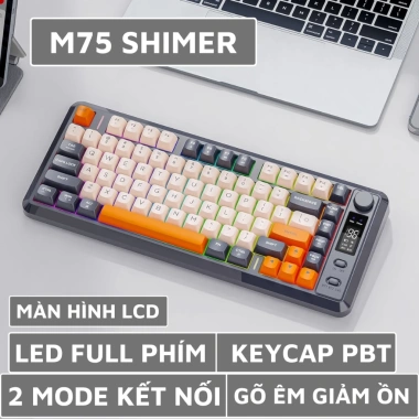 Combo Mantech M75 Silent Không Dây Bluetooth 2.4GHz + Chuột LED RGB Pin Sạc Siêu Trâu Giá 489.000₫ 10 Combo Mantech M75 Silent Không Dây Bluetooth 2.4GHz + Chuột LED RGB Pin Sạc Siêu Trâu Giá 489.000₫ 10