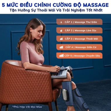 Combo Massage Chân Tay Nén MBC01 + Cổ Vai Gáy 10D MMC01 - Giảm Đau Mỏi, Lưu Thông Máu