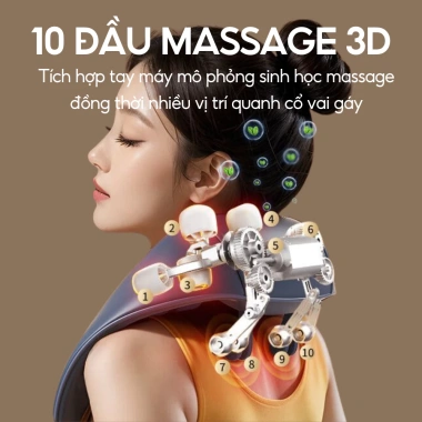 Combo Massage Chân Tay Nén MBC01 + Cổ Vai Gáy 10D MMC01 - Giảm Đau Mỏi, Lưu Thông Máu