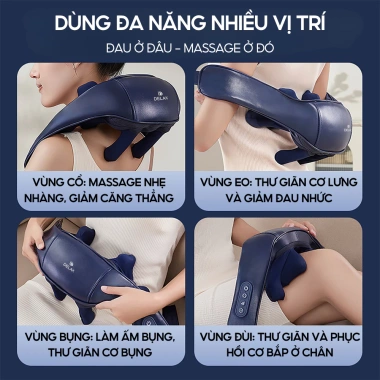Combo Massage Chân Tay Nén MBC01 + Cổ Vai Gáy 10D MMC01 - Giảm Đau Mỏi, Lưu Thông Máu