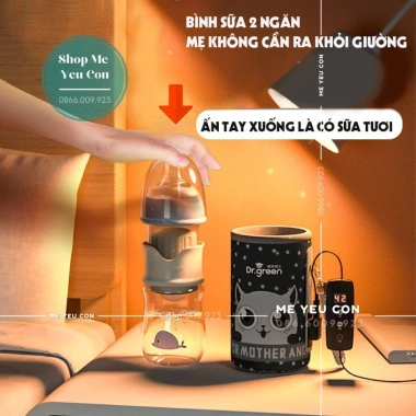 Combo Máy Hâm Sữa + Bình Sữa 2 Ngăn Thông Minh - Giá 425k, Lợi Ích Pha Sữa 7